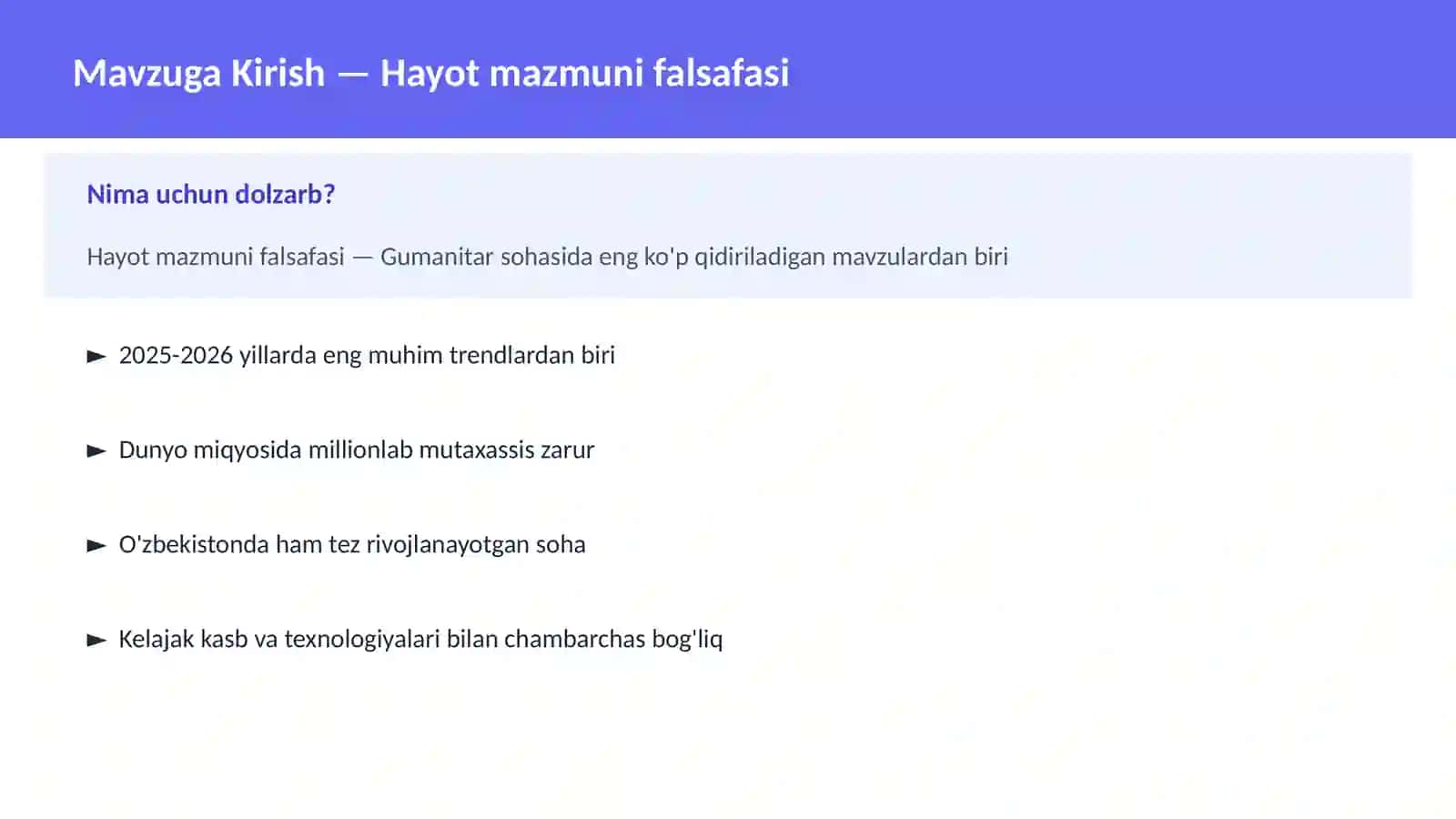 Hayot mazmuni falsafasi 2