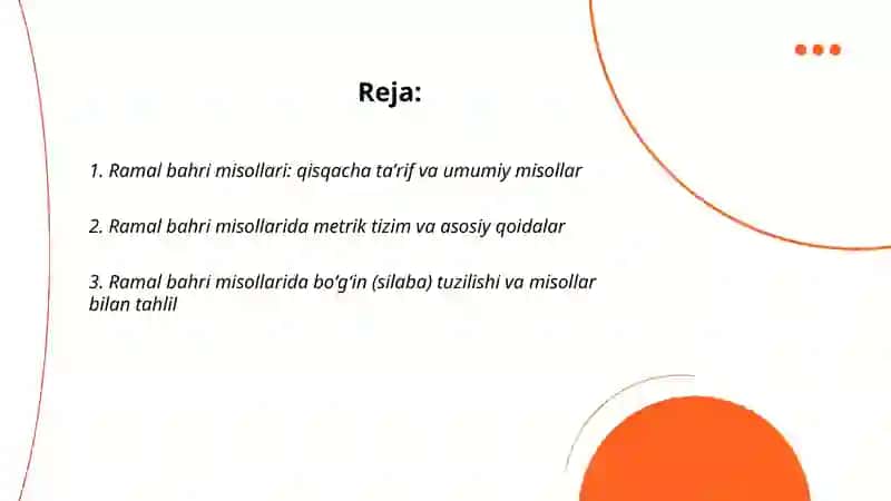 Ramal bahri misollari 2