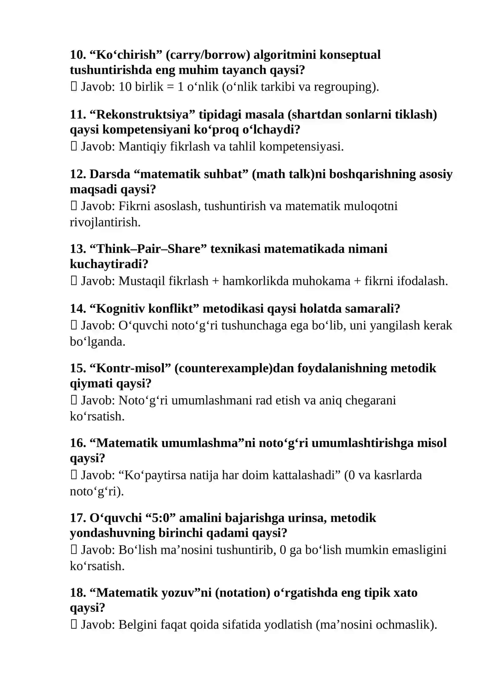 Matematika darslari 2