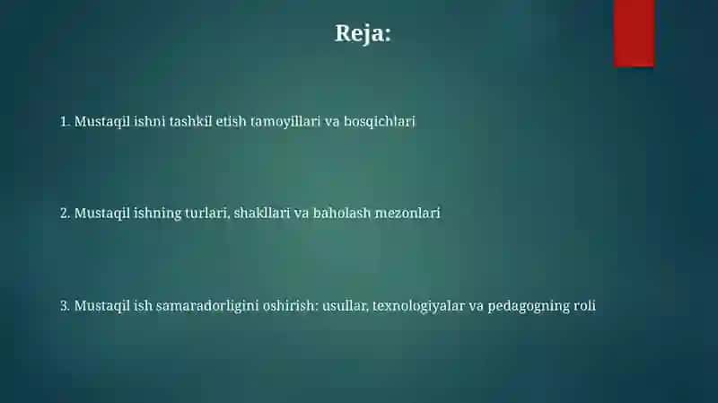 Mustaqilishlarni tashkil etishning axborotkorsatichlari 2