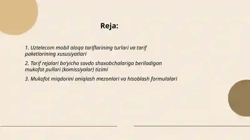 Uztelecom mobil aloqa tariflari va savdo shaxobchalariga mukofot pullari haqida 2