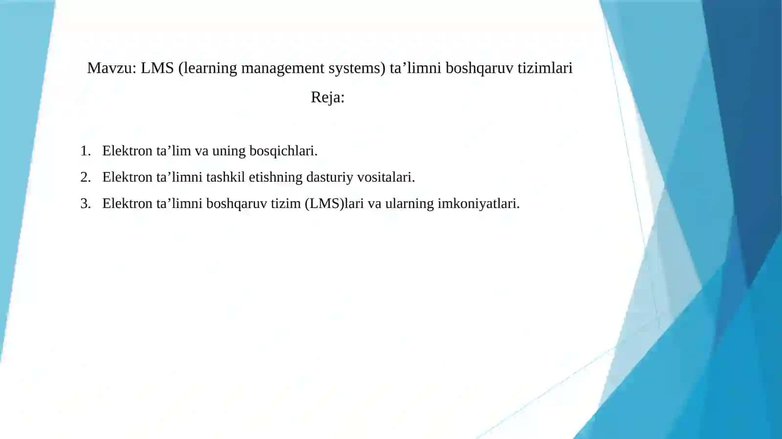 LMS (learning managementsystems) ta’limni boshqaruv tizimlari 2