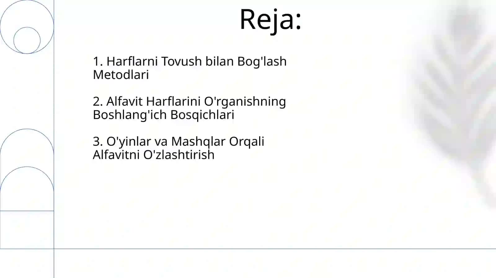 Alifbodan unli harflarni órganish 2