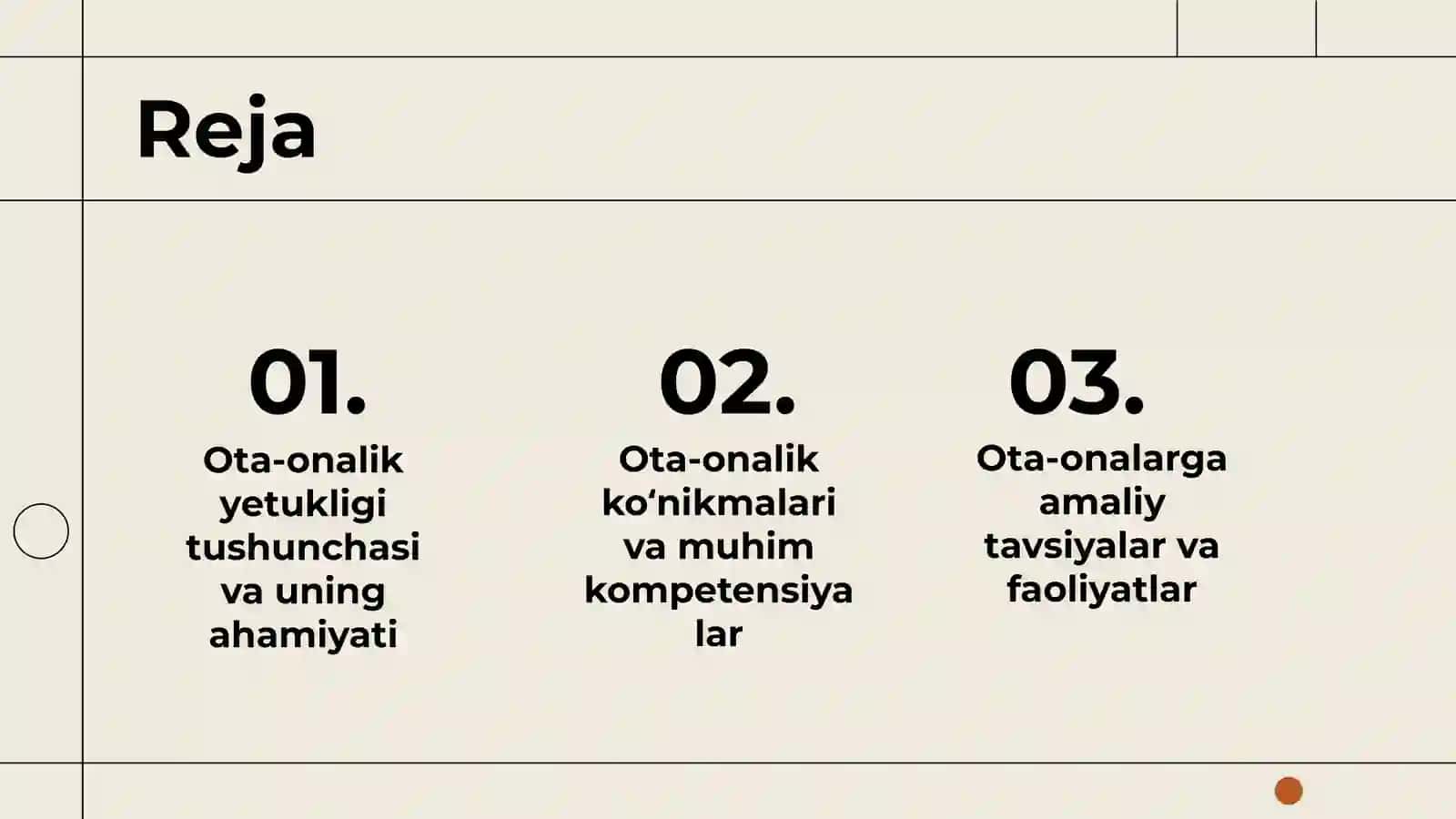 Ota-onalar yetukligi boʻyicha trening 2