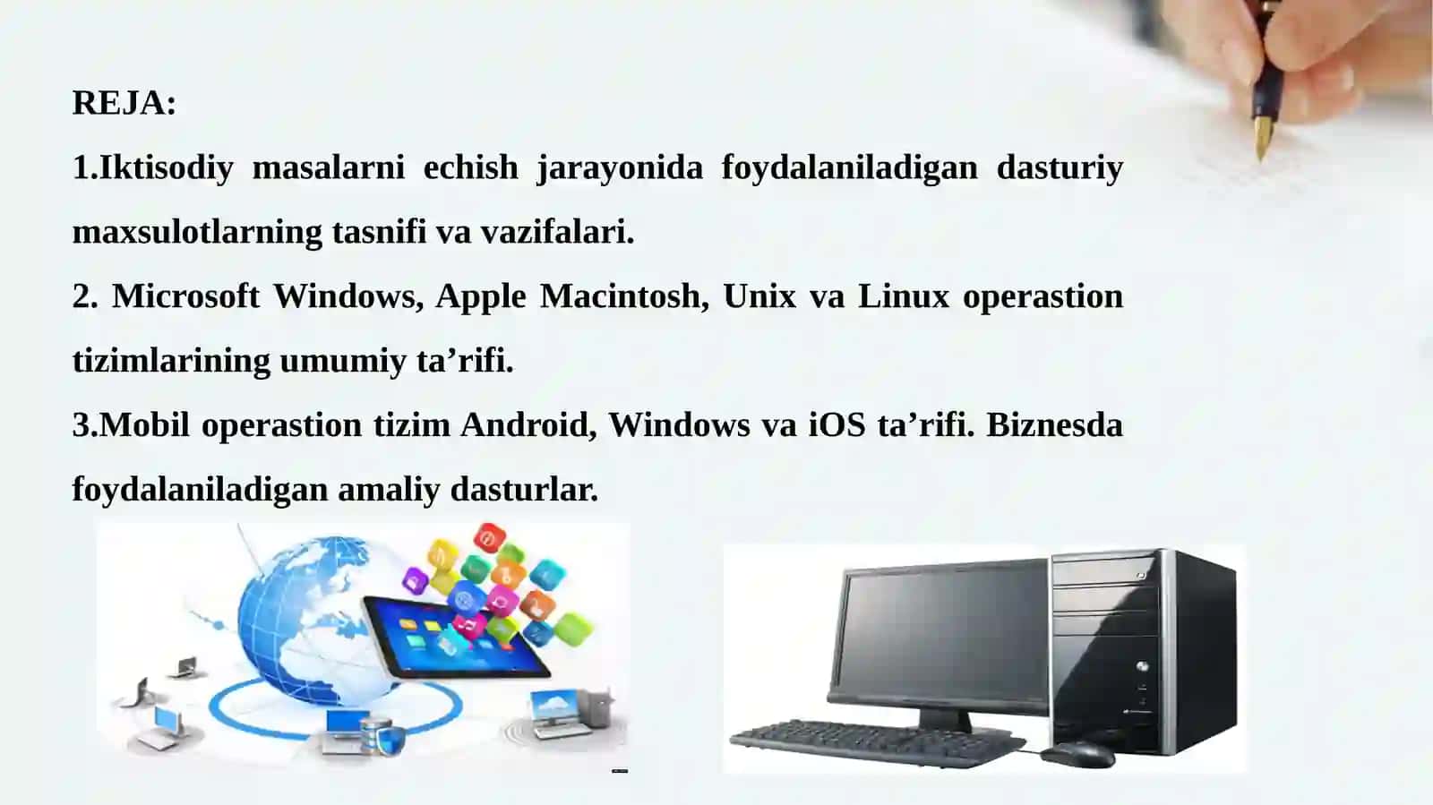 Iqtisodiyotda foydalaniladigan dasturiy maxsulotlar 2