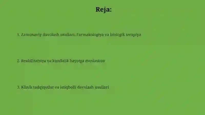 Zamonaviy davolash usullari 2