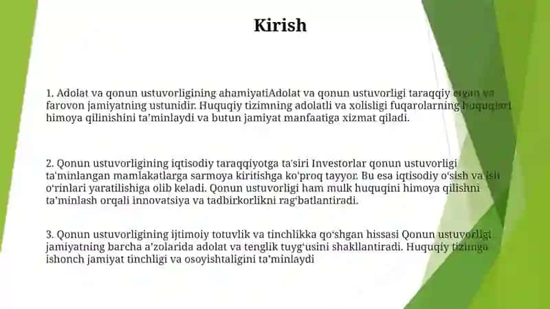 Adolat Va Qonun Ustuvorligi Tamoyillarini Taraqqiyotni Eng Asosiy Va Zarur Shartiga Aylantirish 2