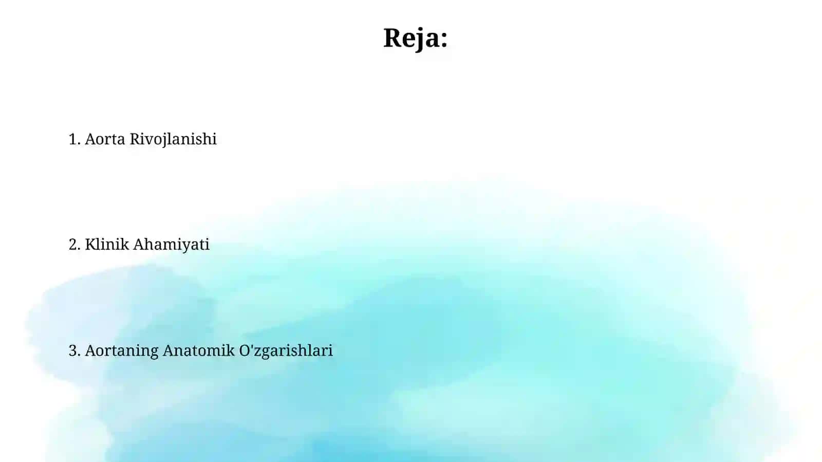 Aorta rivojlanishi va uninganatomikvariantlari 2