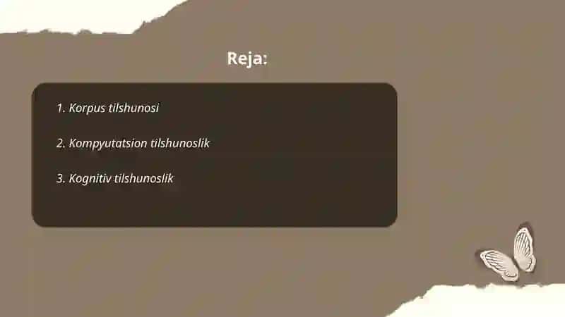Zamonaviy tilshunoslik yoʻnalishlari 2