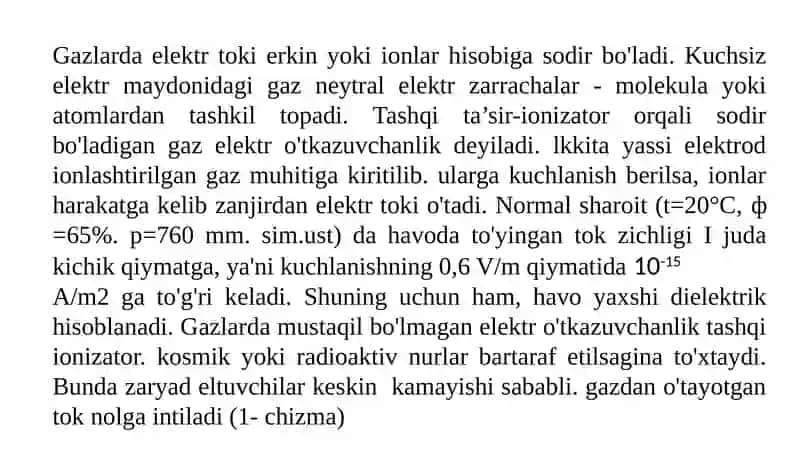 Gazlarning dielektrik singdiruvchanligini hisoblash 2