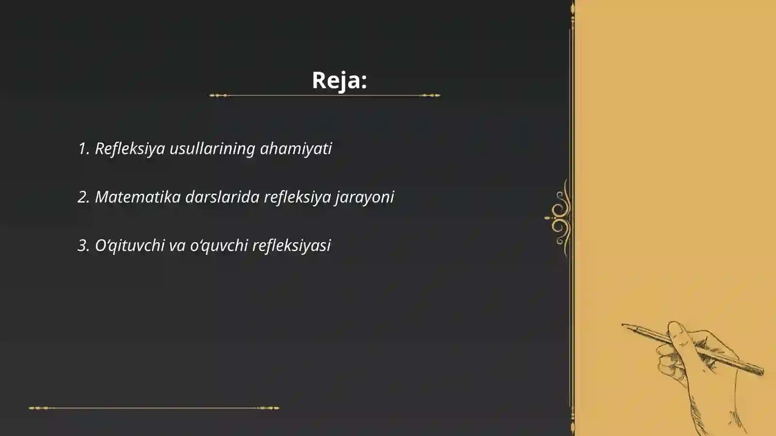 Matematika darslarida refleksiya usullarini qo‘llash 2