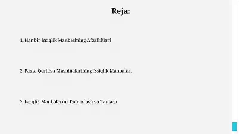 Paxta quritgichlarining issiqlik manbalari va ularning afzalliklari 2