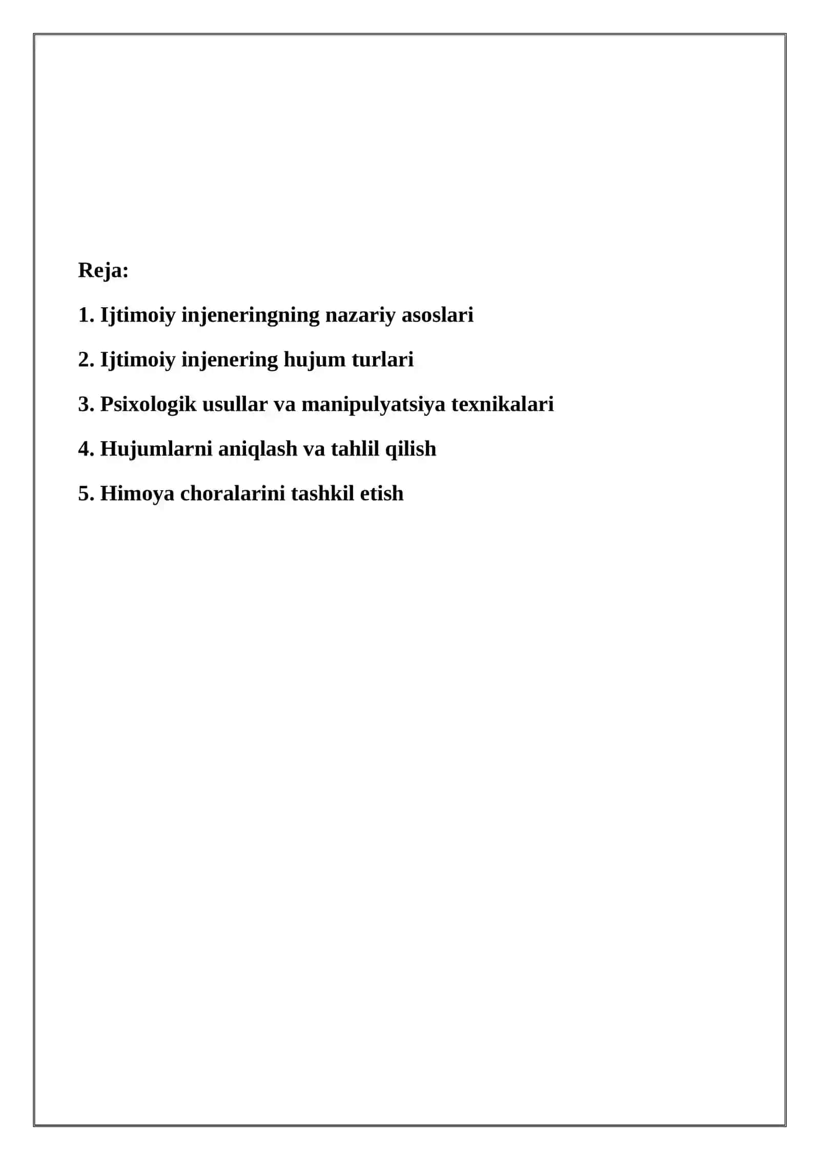 Ijtimoiy injenering (social engineering) hujumlarini tahlil qilish 2