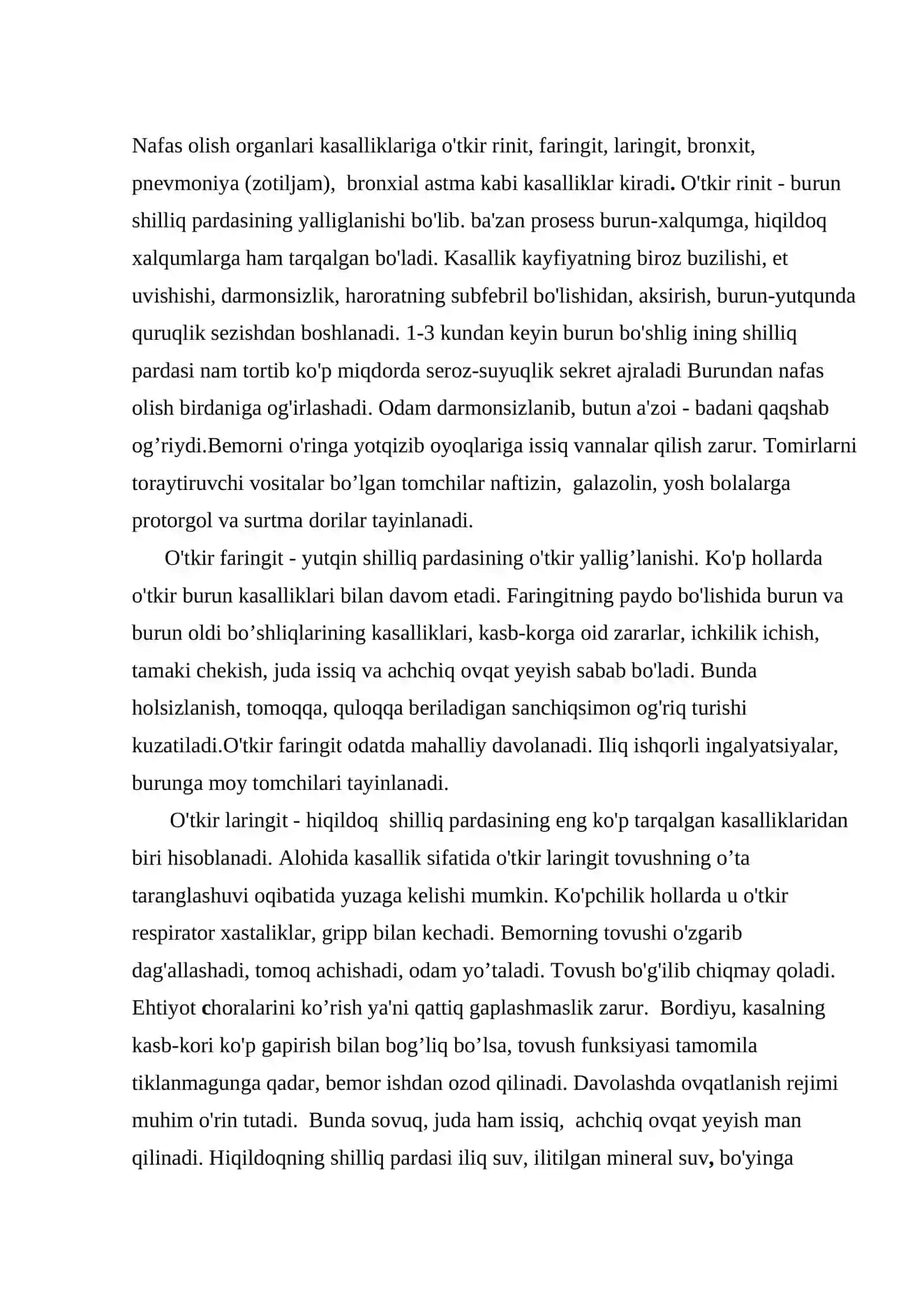 Nafas olish va yurak - qon tomir tizimlarining kasalliklari 2