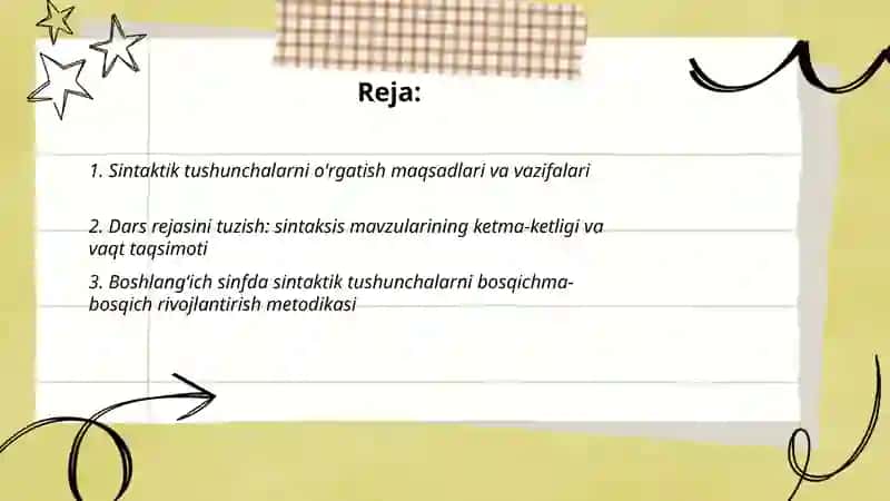 Boshlangʻich sinfda sintaktik tushunchalar ustida ishlash metodikasi 2