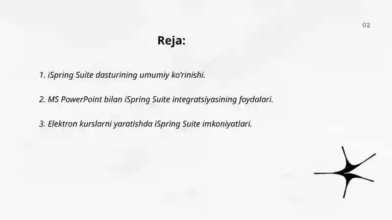 MS Power Point dasturining elektron kurs konstruktori - iSpring Suite bilan integratsiyasi 2