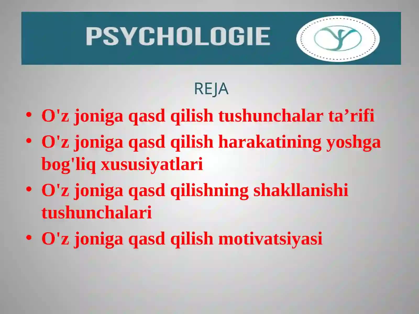 O'z joniga qasd qilish harakati 2