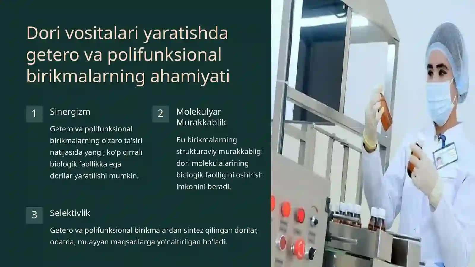 Getero va polifunksional birikmalar asosida ishlab chiqariladigan zamonaviy dori vositalari 2