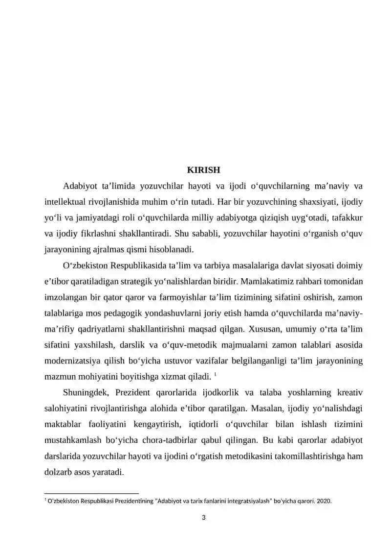 YOZUVCHILAR HAYOTINI O‘RGATISH NAZARIY ASOSLARI 2