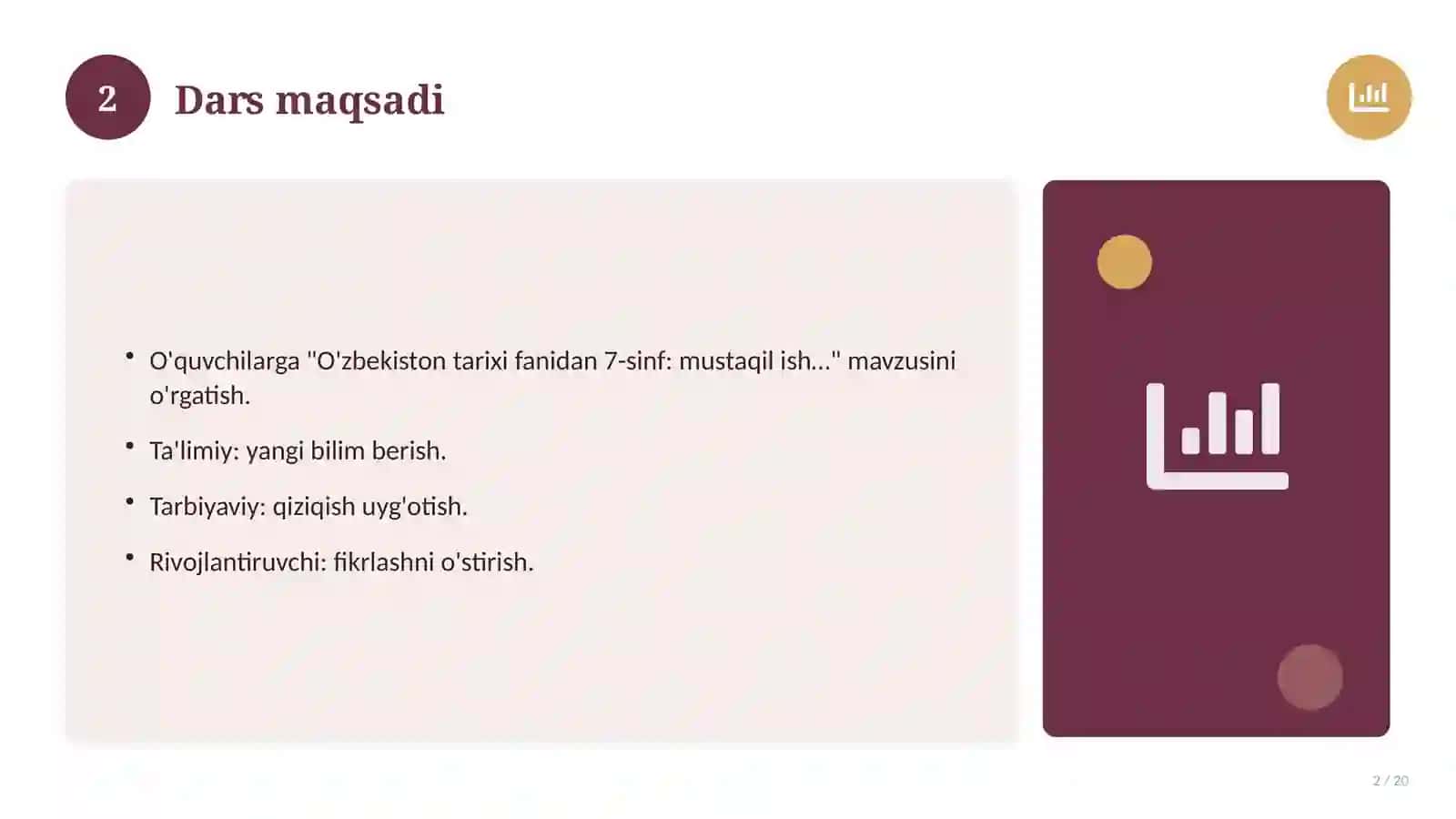 O'zbekiston tarixi fanidan 7-sinf: mustaqil ish topshiriqlari 2