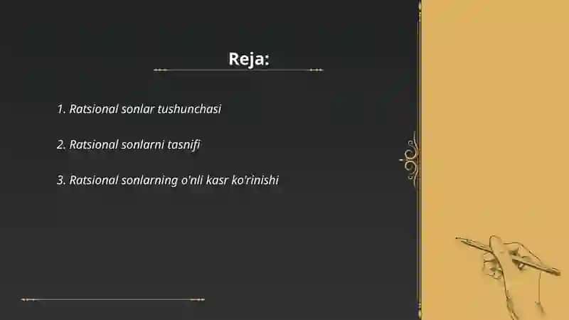Ratsional sonlar.Oʻnli kasrlar va ular ustida arifmetik amallar 2
