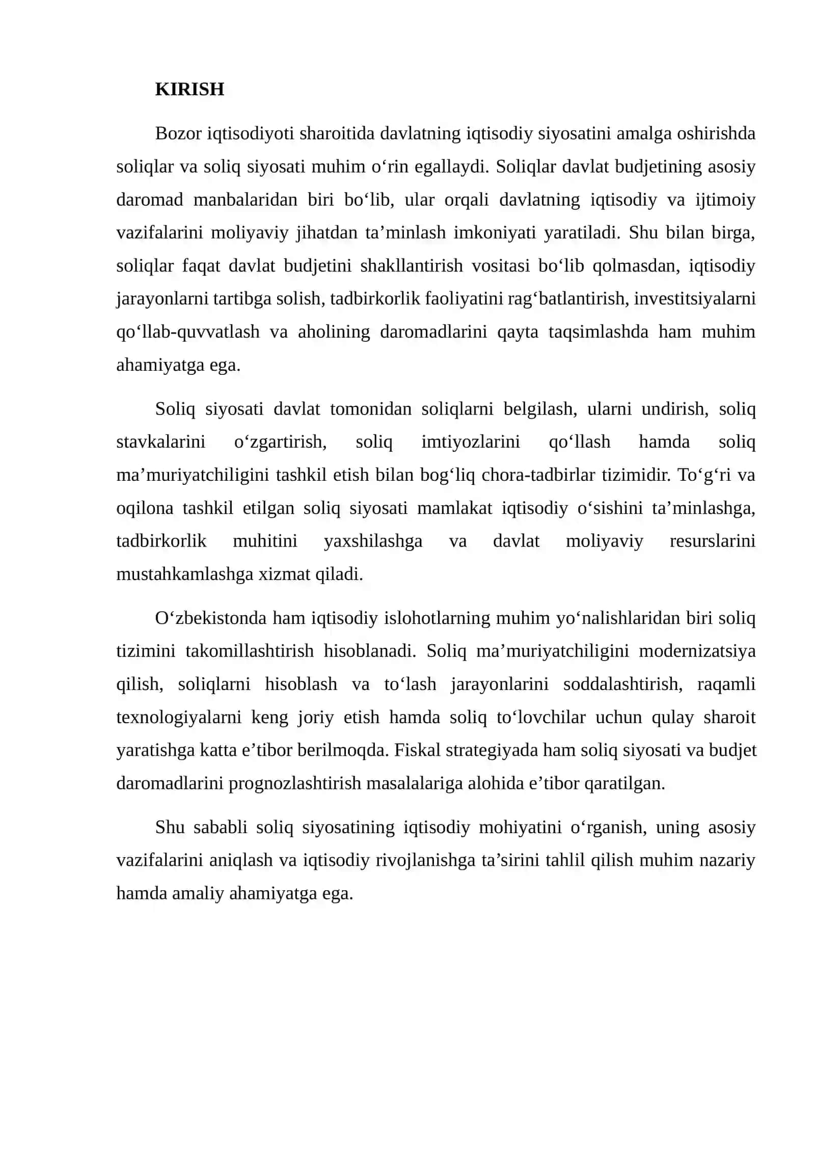 SOLIQ SIYOSATINING IQTISODIY MOHIYATI 2
