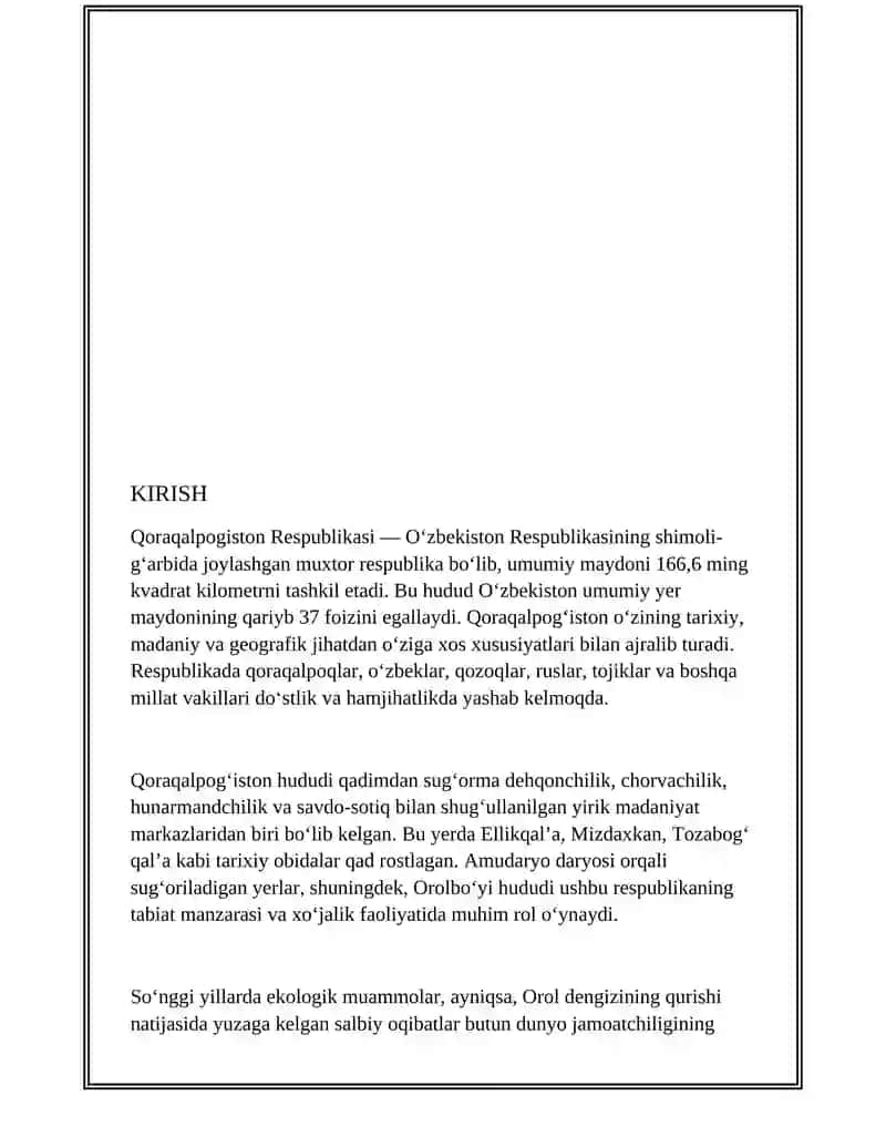 Qoraqalpog`iston Respublikasi 2