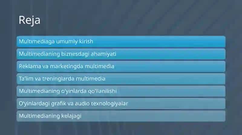 Multimediadan biznesda foydalanish. Multimediadan o‘yinlarda foydalanish 2