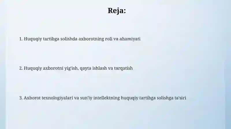 Huquqiy tartibga solish mexanizmidagi axborot jarayonlari 2