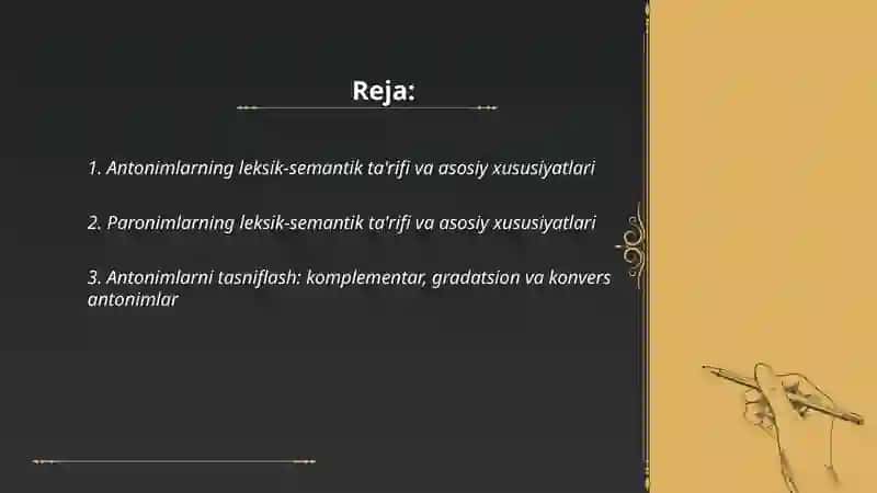 Antonim va paronimlarning leksik-semantik xususiyatlari 2
