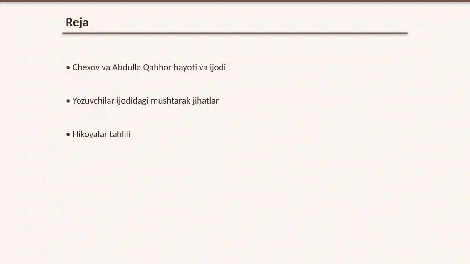 Chexov va Abdulla Qahhor ijodidagi mushtarak jihatlar 2