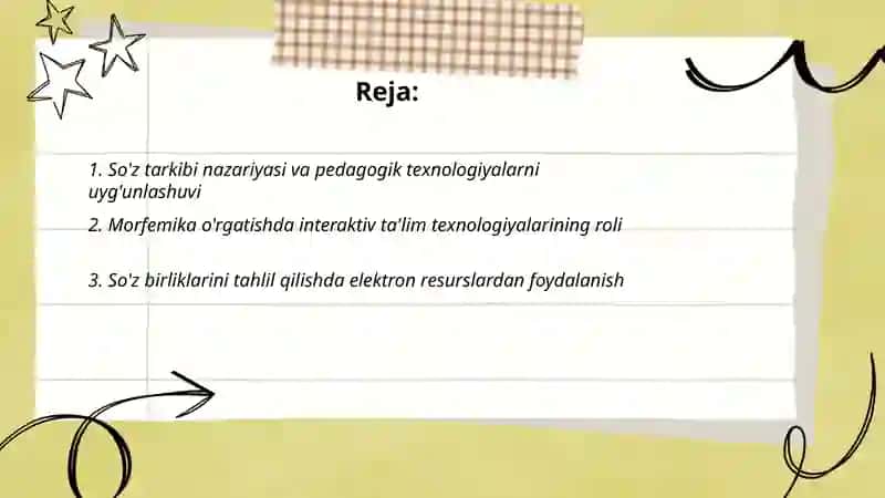 so'z tarkibini pedagogik texnologiyalarni o'rganishda qo'llash 2