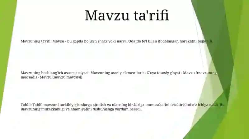 Sujetning Asosiy Elementlari Tahlili 2