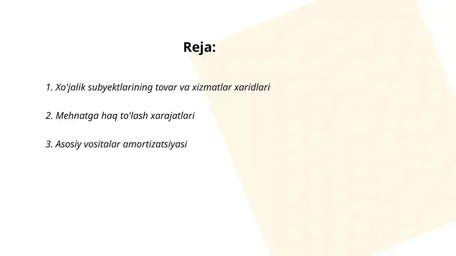 Xo'jalik yurituvchi subyektlarning xarajatlari 2