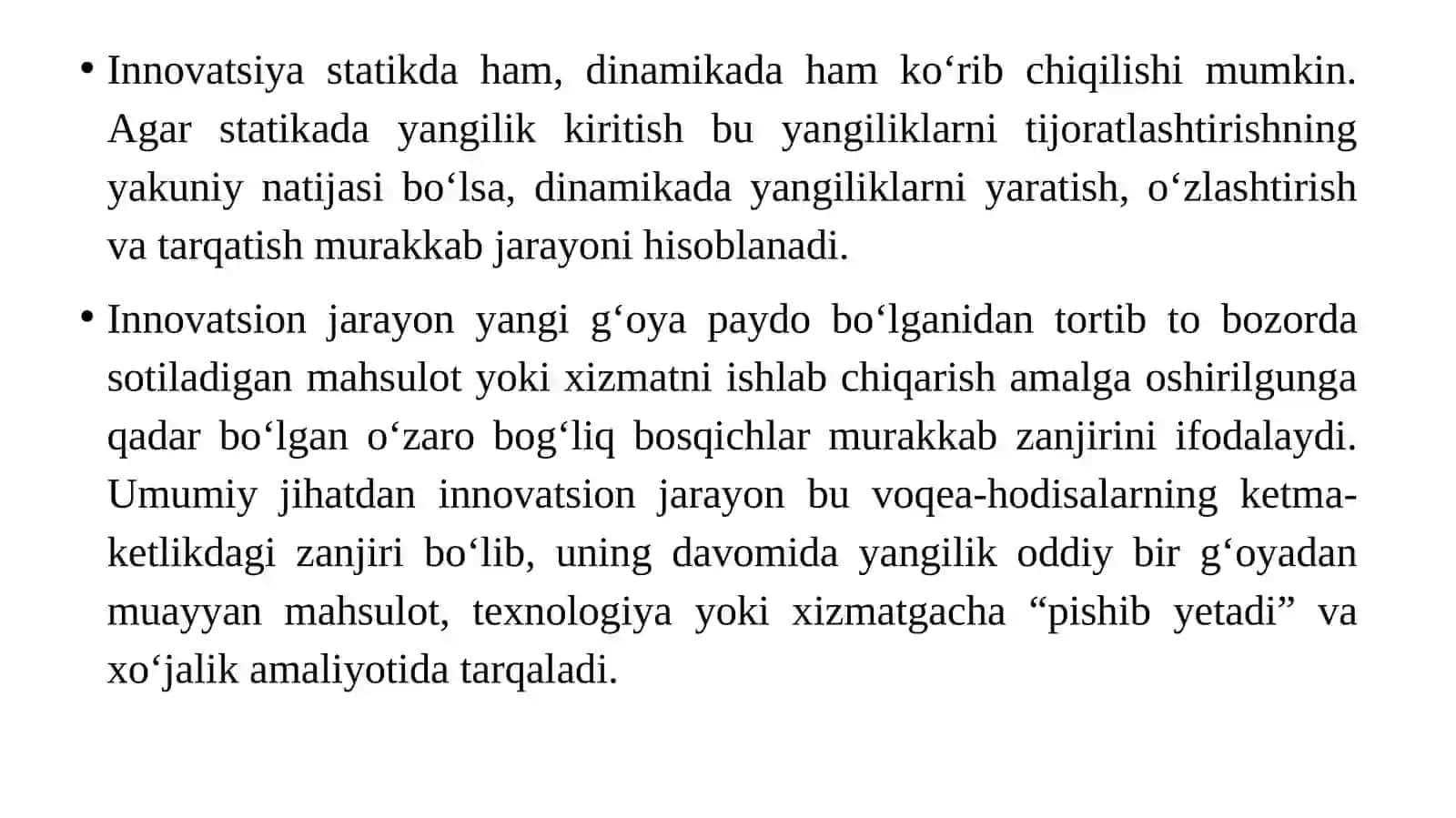 BILIMLAR IQTISODIYOTIDA INNOVATSION JARAYONLAR 2