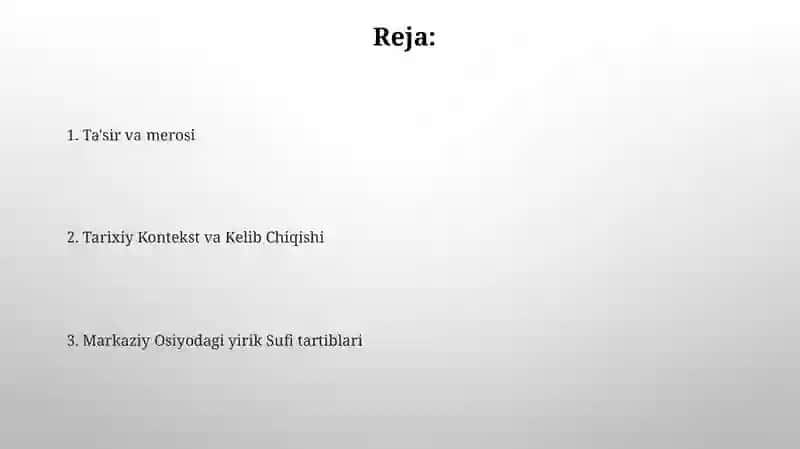 Markaziy Osiyodagi tariqatlar 2