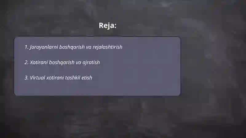 Operatsion tizimlarning vazifalari 2