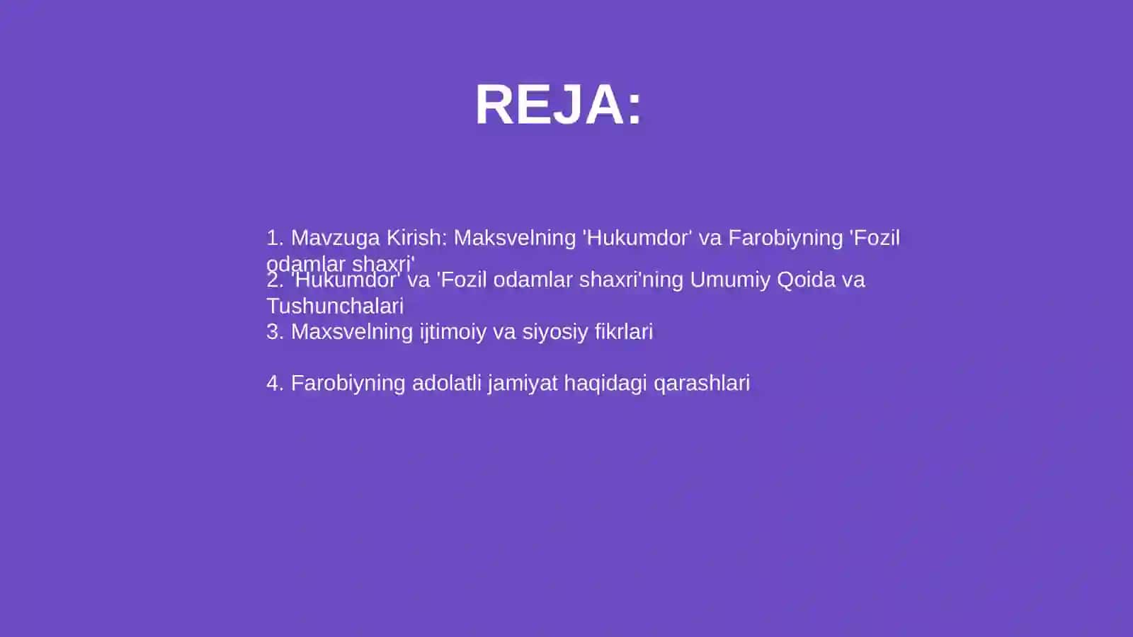 Maksvelning "Hukumdor" va Farobiyning "fozil odamlar shaxri" 2