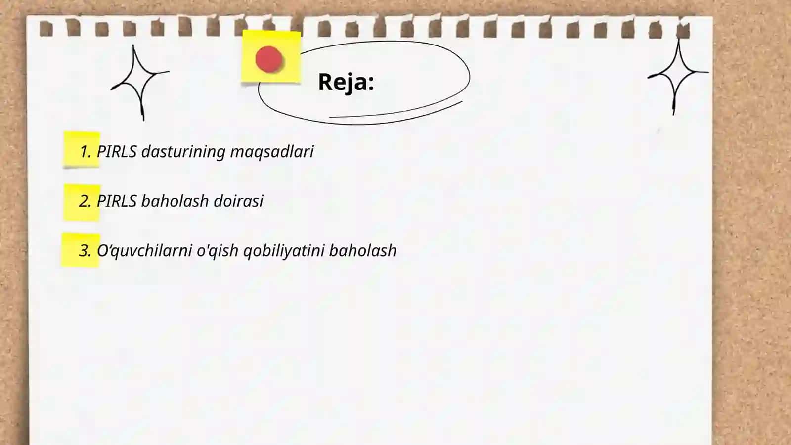 PIRLS xalqaro baholash dasturi mazmun va mohiyati 2