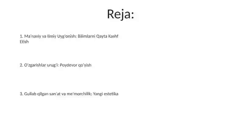 Uyg'onish renesansi alomati 2