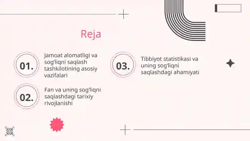 Tibbiyot statistikasi va sog'liqni saqlash vazifalari 2