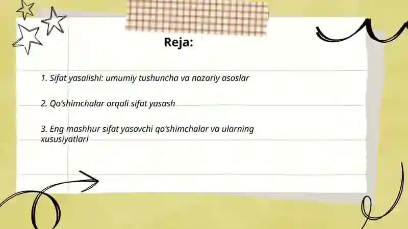 Sifat yasalishi 2