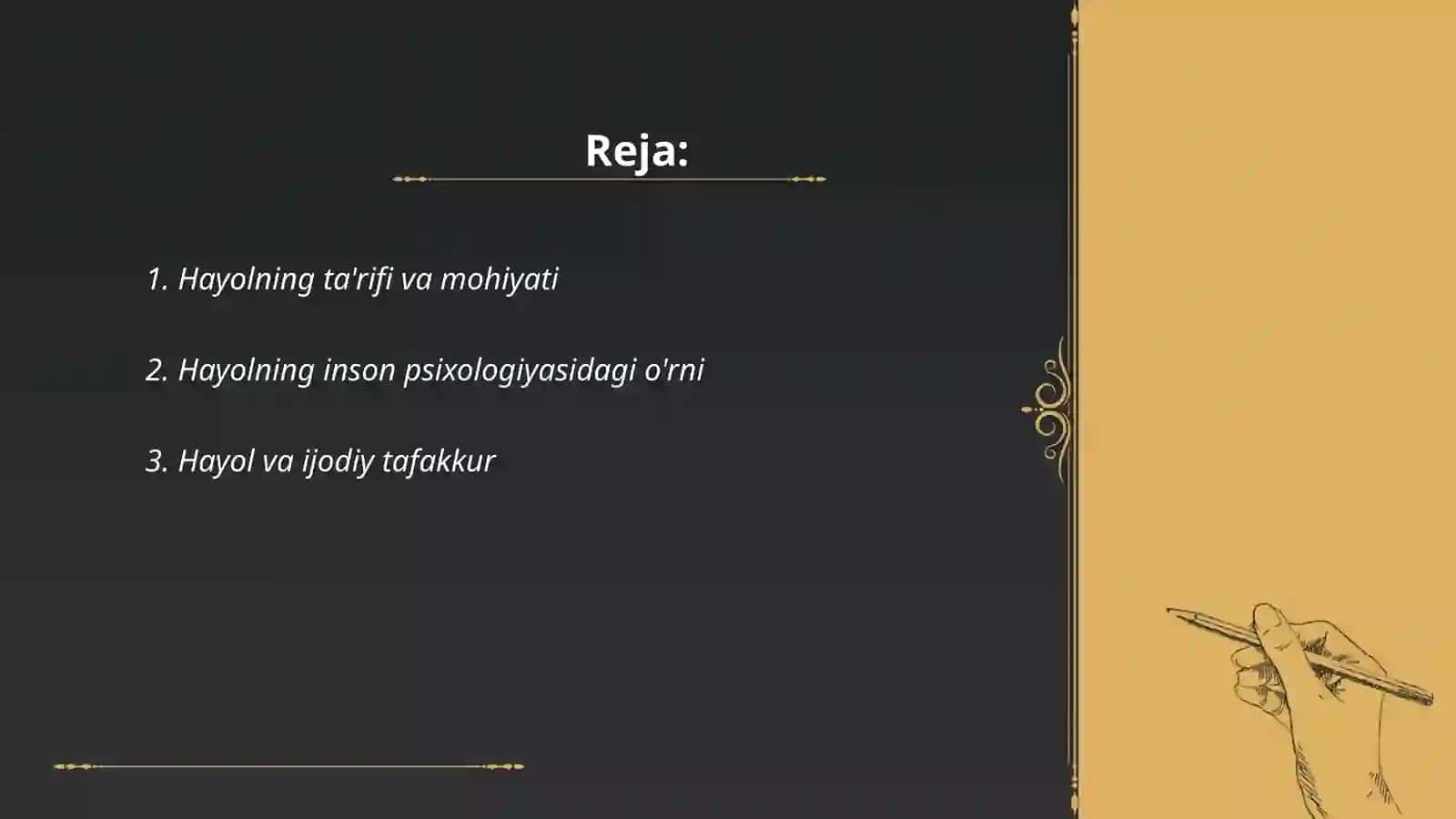 Hayol haqida tushuncha va uning inson bilish faoliyatidagi roli 2