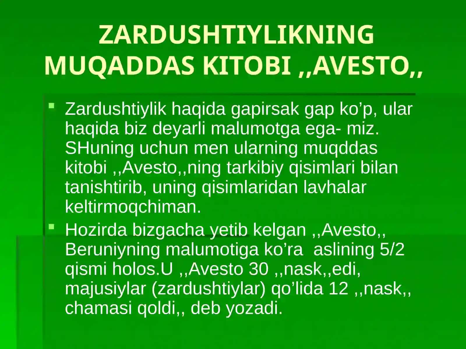 Zardushtiylikning vujudga kelishi 2