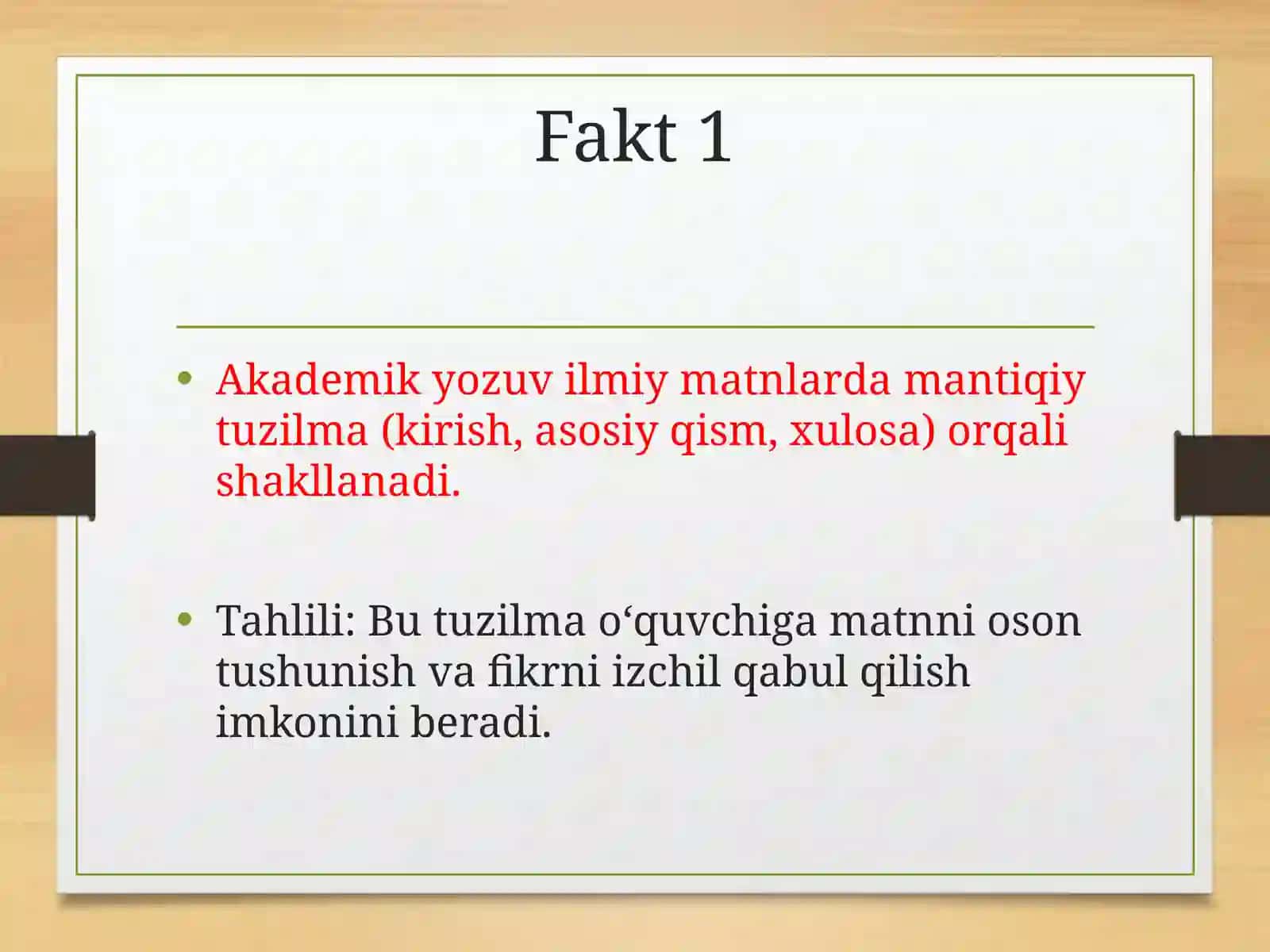 Akademik yozuvning rivojlanish tarixi haqida faktlar 2