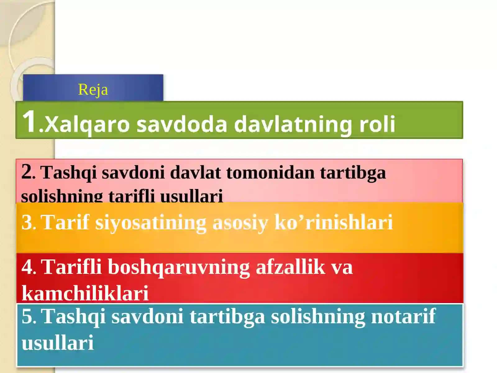 Tashqi savdoni davlat tomonidan tartibga solish va boshqarish yo‘llari 2