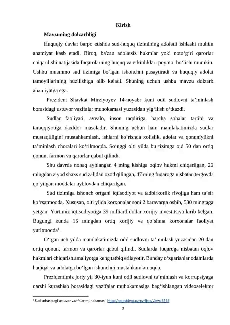ADOLATSIZ HUKM, HAL QILUV QARORI, AJRIM YOKI QAROR CHIQARISHNING JINOIY-HUQUQIY XUSUSIYATLARI 2