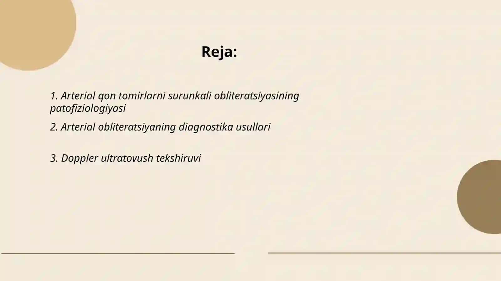 Arterial qon tomirlarini surunkali obliteratsiyasida zamonaviy davolash usullari 2