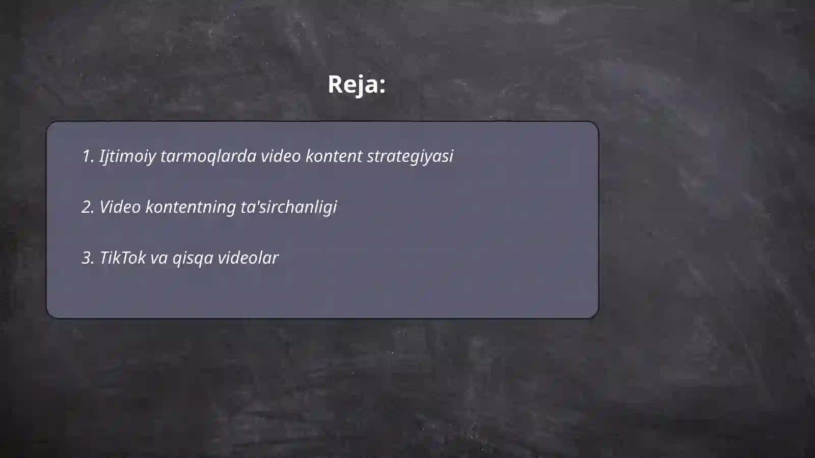 Ijtimoiy tarmoqlarda video materiallaridan foydalanish 2