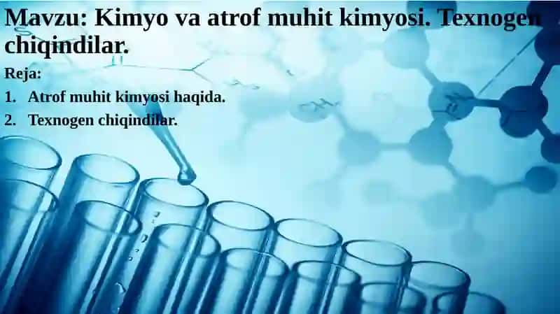 Kimyo va atrof muhit kimyosi 2